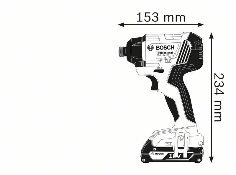 Visseuse à chocs sans fil GDR18V-160 Bosch Professional