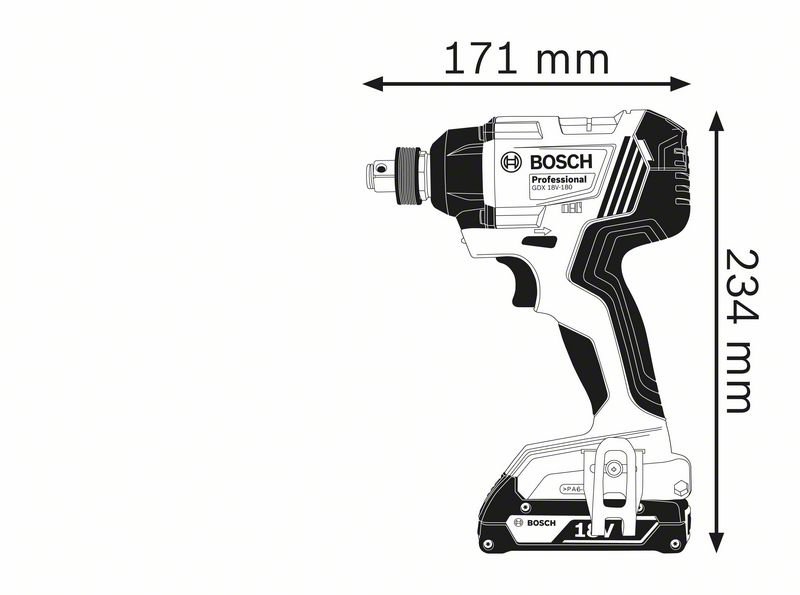 Boulonneuse et visseuse à chocs 18 V solo couple maxi 180 Nm Bosch Professional