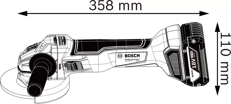 Meuleuse angulaire sans fil GWS 18V-10 Professional Bosch Professional