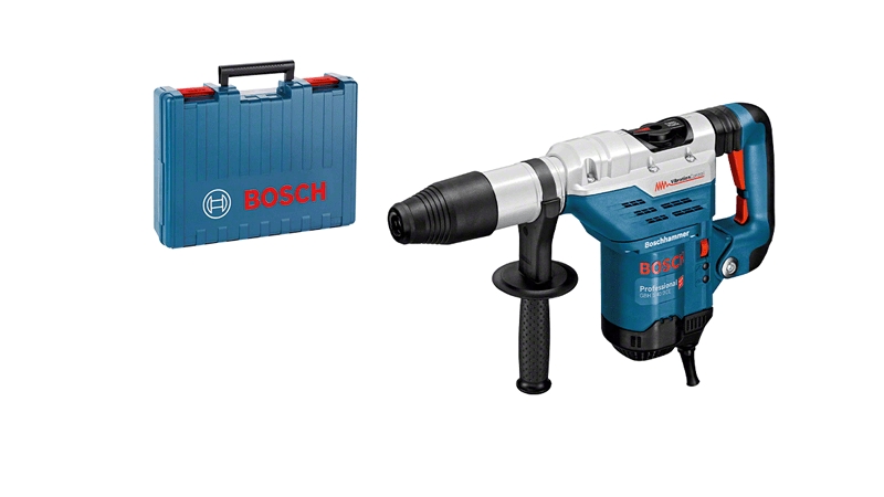 Bosch Professional perforateur burineur GSH 5 (SDS max, force de frappe 7,5  J, 1 100 W, avec burin pointu et coffret)