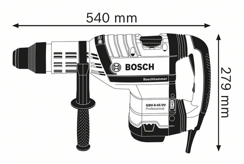 Perforateur-burineur GBH 8-45 DV - SDS Max - En coffret Bosch Professional