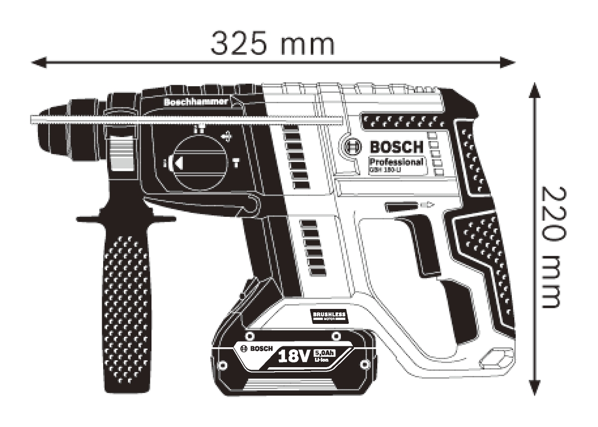 Marteau-perforateur SDS-plus GBH 18V-21 L-Boxx - Solo Bosch Professional