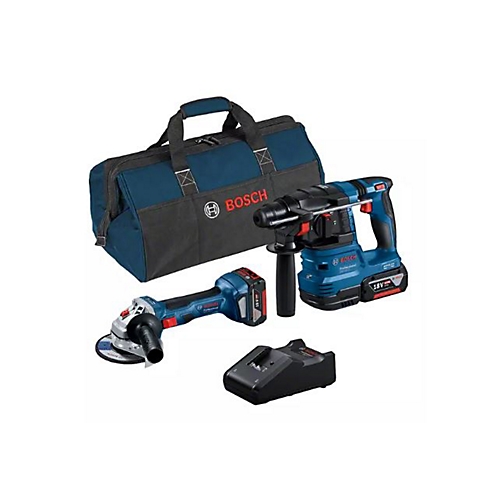Combi-Kit 2 outils 18 V GWS 7 + GBH 22 + 2 batteries 4 AH + Chargeur Bosch Professional
