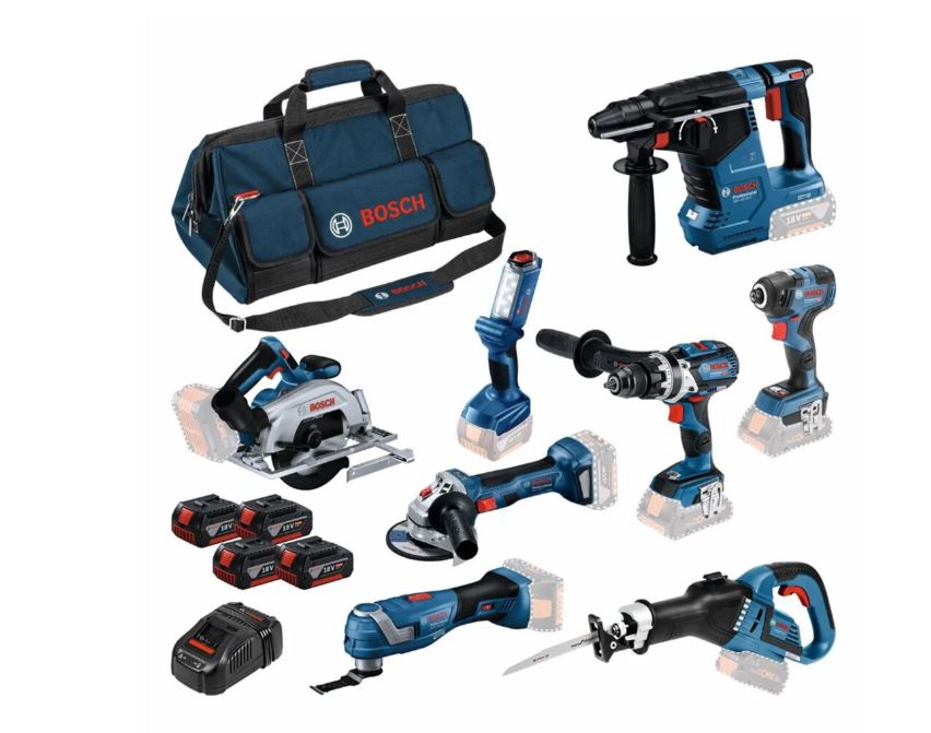 Kit de 8 outils 4 x 5 Ah Bosch Professional