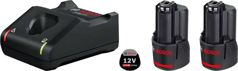 Pack de batteries GBA 12V 2Ah et chargeur Bosch Professional