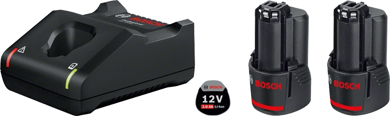  Pack de batteries GBA 12 V 2 Ah et chargeur 