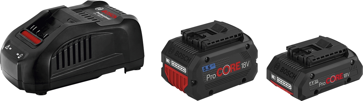  Batteries ProCore 18 V 4 et 5 Ah + Chargeur 18 V GAL 1880 CV Professional 