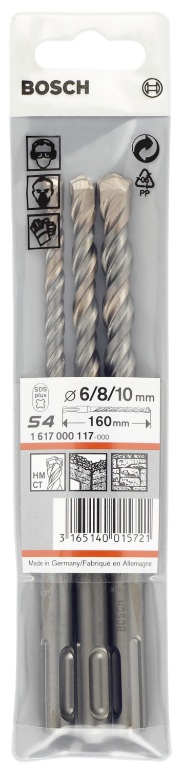Foret béton S4L SDS-plus diamètre 6, 8, 10x100x160 Bosch Professional