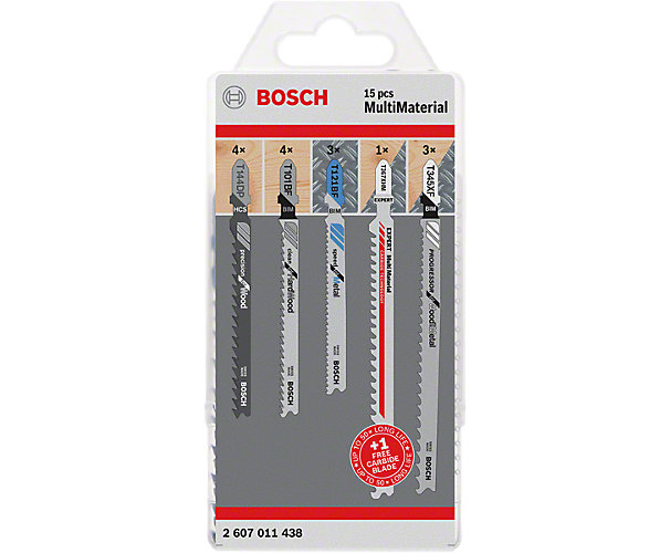 Pack de 15 lames de scie sauteuse multimatériaux Bosch Professional