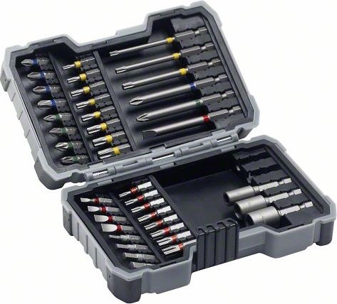 Bosch 2607017164 - Set 43 pièces embout et douille, coffret PH1; PH2