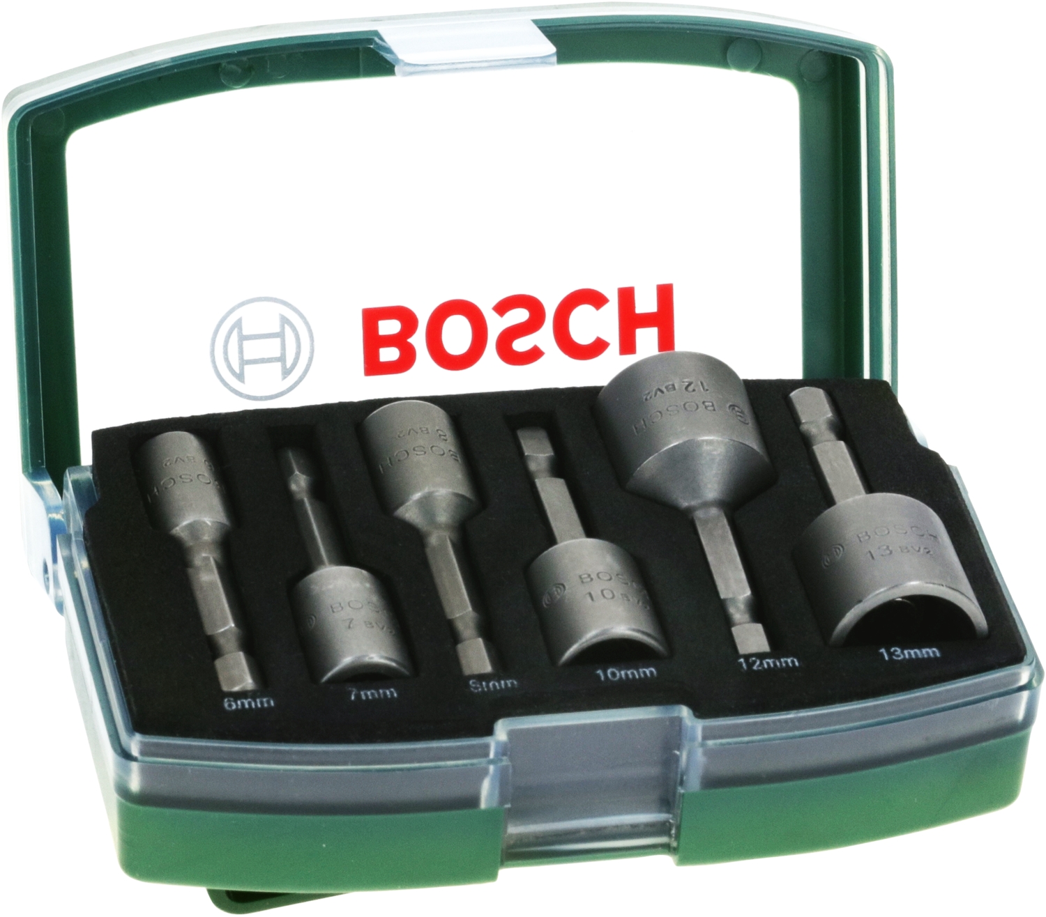 Set de 6 douilles monoblocs 1/4" 6 à 13 mm