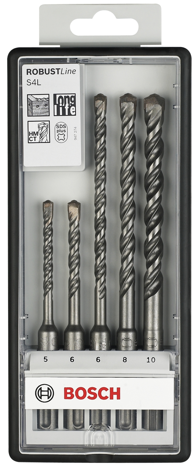 Bosch Accessories 8x Coffret Forets SDS plus-3 (pour Béton, Tough Box, Ø  5–10 mm, Accessoires Rotary Hammer Drills)