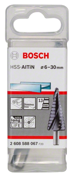 Foret étagé HSS Diam 6 à 30 mm Bosch Professional