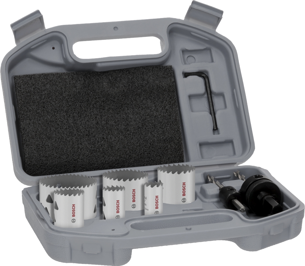 Coffret de 9 scies trépans multi-matériaux Diam 20 à 68 mm