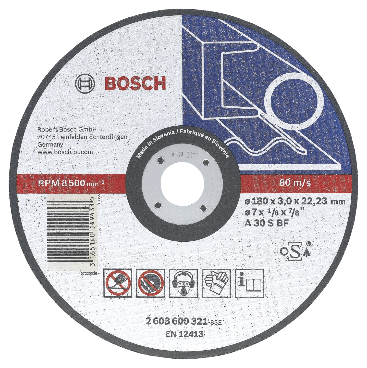 Disque a tronçonner d=125 pour Meuleuse Bosch, Meuleuse Ryobi