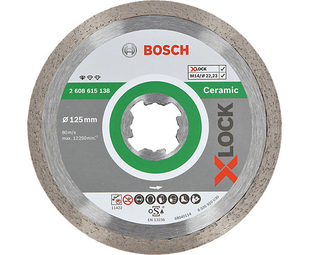Disque à tronçonner diamanté Standard for Ceramic X-Lock Bosch Professional