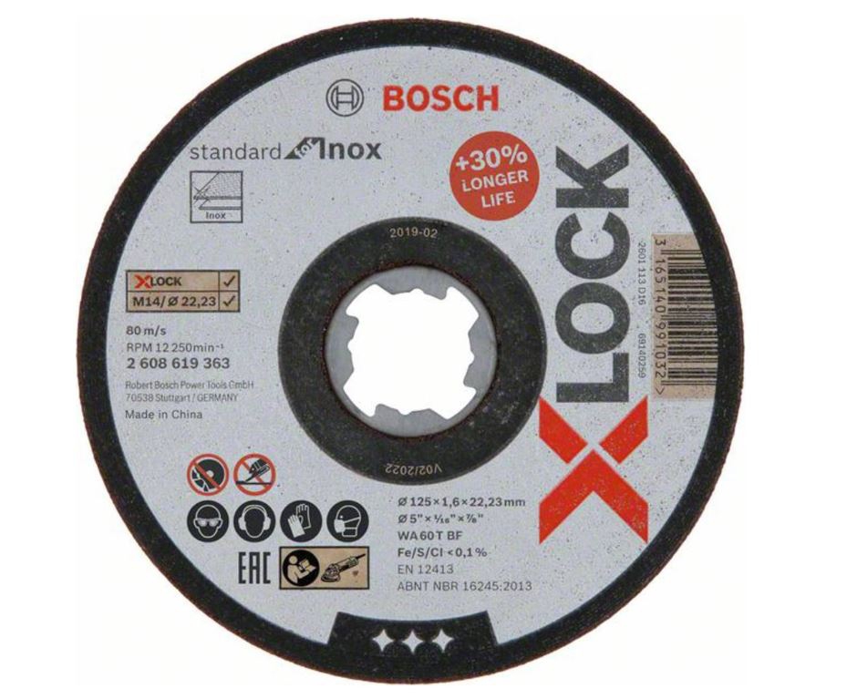 Disque à tronçonner standard X-Lock Ø 125 mm Bosch Professional