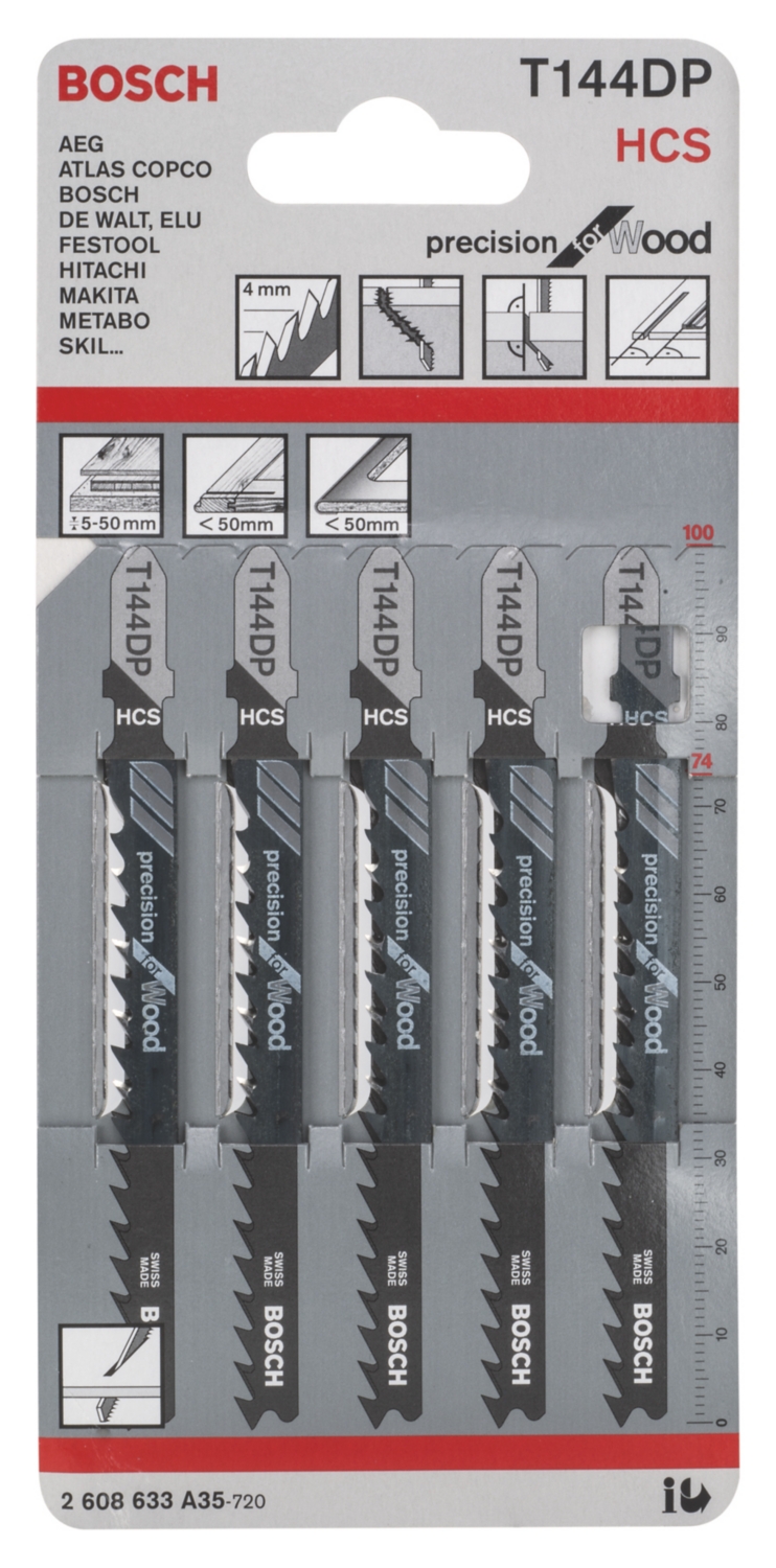 Lame de scie sauteuse Precision pour bois T144DP Bosch Professional