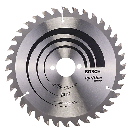 Lame de scie circulaire Optiline Wood - pour scie circulaire portative Bosch Professional