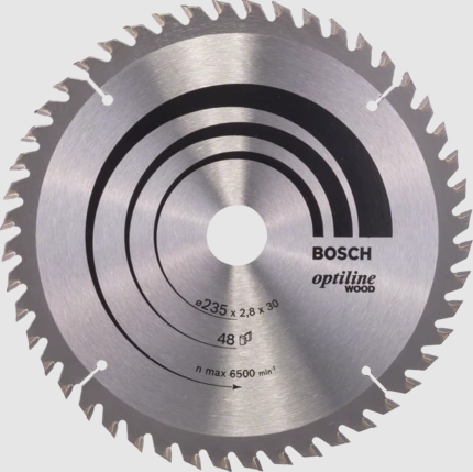 Lame de scie circulaire Optiline Wood - pour scie à onglet Bosch Professional