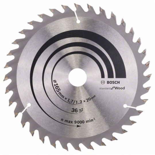 Lame de sciene circulaire pour bois Diam 165 mm Bosch Professional
