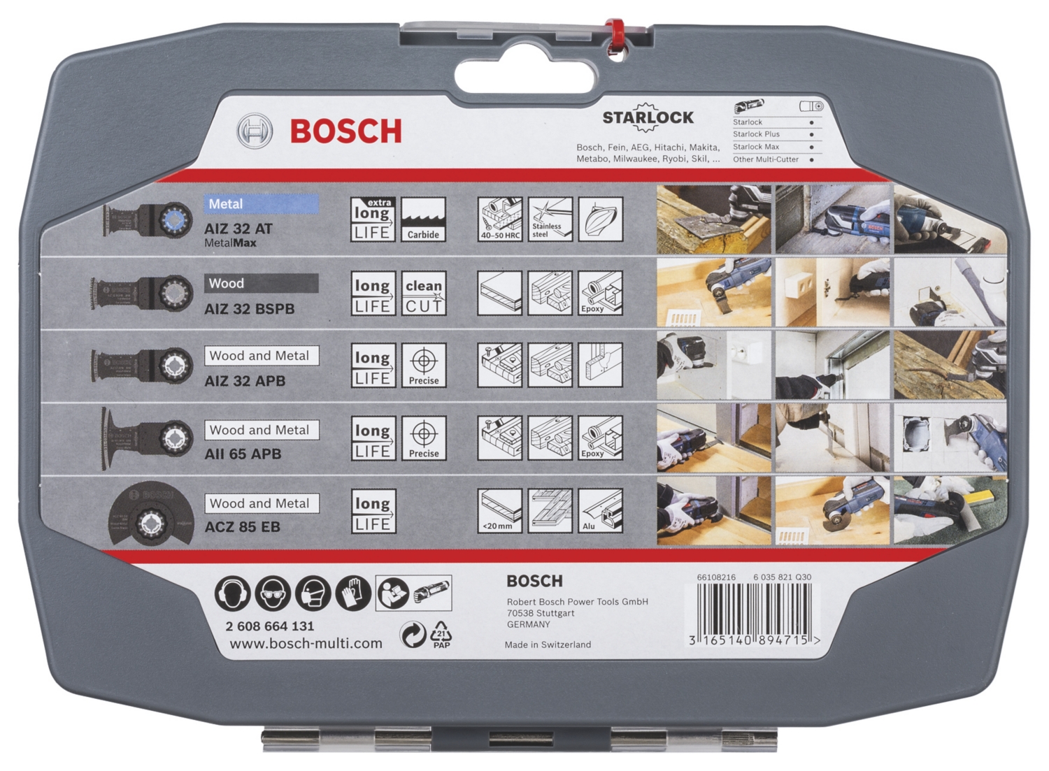 Coffret Starlock Cutting 5 lames Bosch Professional