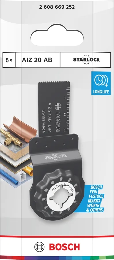 5 lames pour coupe plongeante Pro Aiz 20 AB Bosch Professional