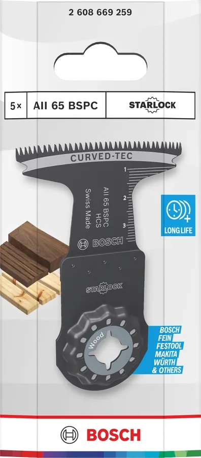 5 lames pour coupe plongeante Pro Aii 65 BSPC Bosch Professional