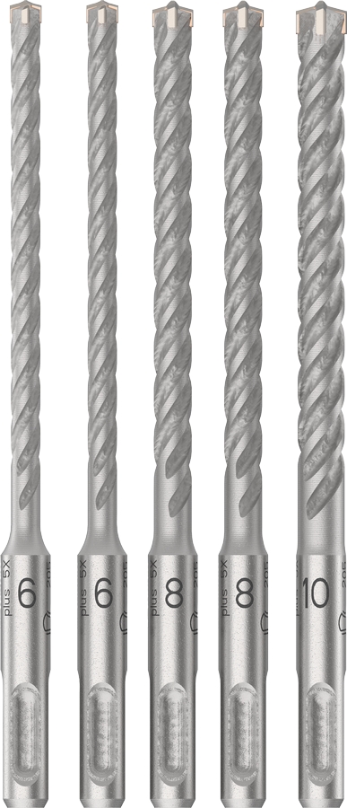 Coffret de forets Pro SDS Plus 5X Diam 6 à 10 mm - 5 pcs