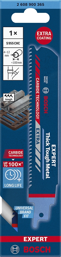 Lame de scie sabre Expert 'Thick Tough Metal' S 955 Bosch Professional