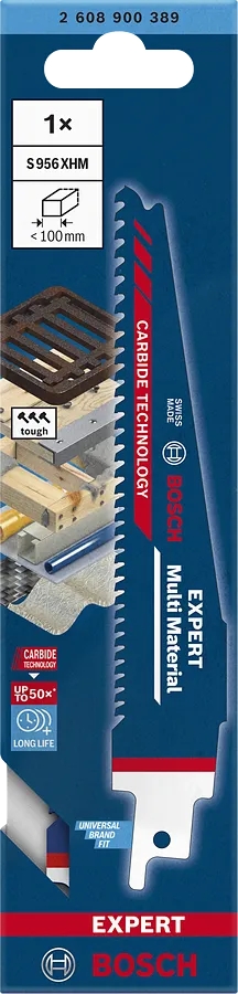 Lame de scie sabre Expert Multi Matériaux 956 XHM Bosch Professional