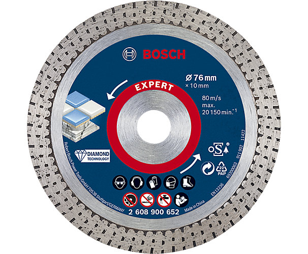 Disque diamant EXPERT HardCeramic pour meuleuse 76 mm Bosch Professional