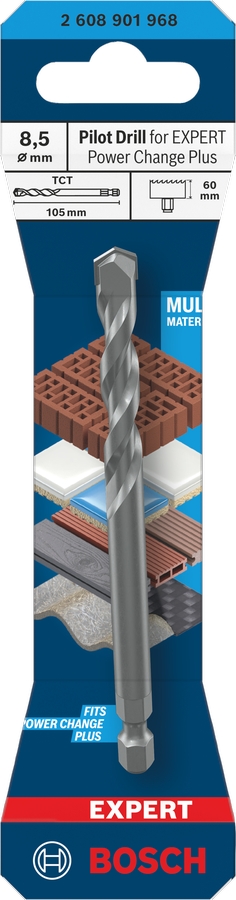 Foret de centrage Power Change Plus TCT Diam 8,5 x L 105 mm Bosch Professional