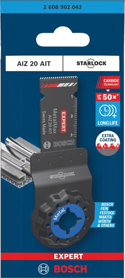 5 lames pour coupe plongeante Expert Metalmax Aiz 20 AIT Bosch Professional