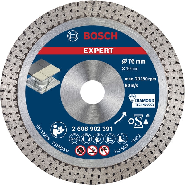 Disque diamant Expert Hard Ceramic Diam 76 mm