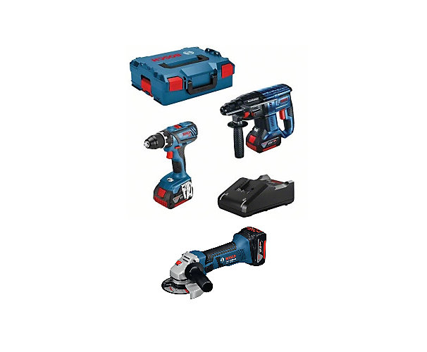 Kit 3 outils 18V meuleuse + perforateur + perceuse visseuse Bosch Professional