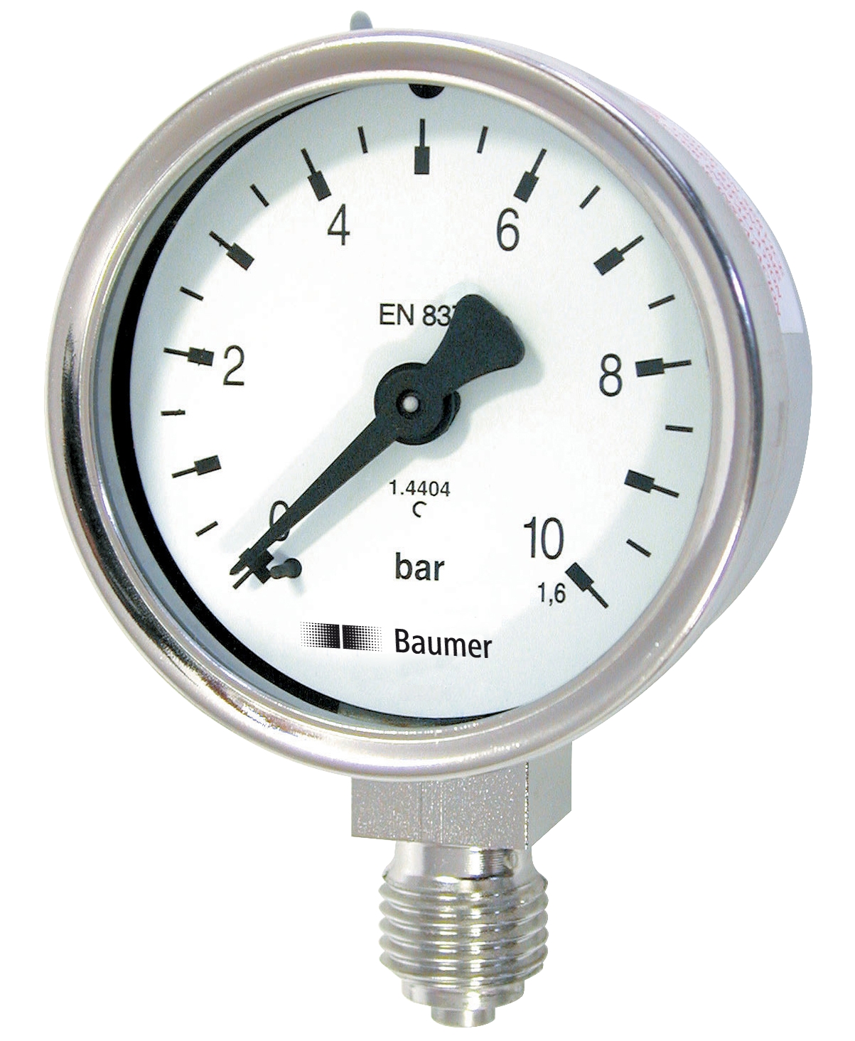 Manomètre Ø 50mm 1/4'' au dos sec Baumer Bourdon