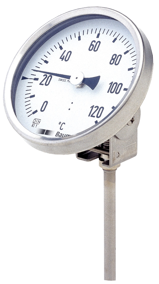 Thermomètre TBI Ø100 raccord arrière Baumer Bourdon