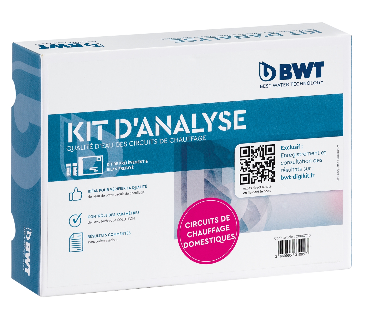 Kit de prélèvement SoluTECH Analyses domestique BWT