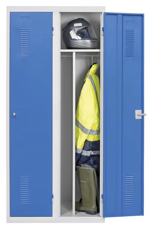 Vestiaire industrie salissante sur socle 2 cases 2 personnes