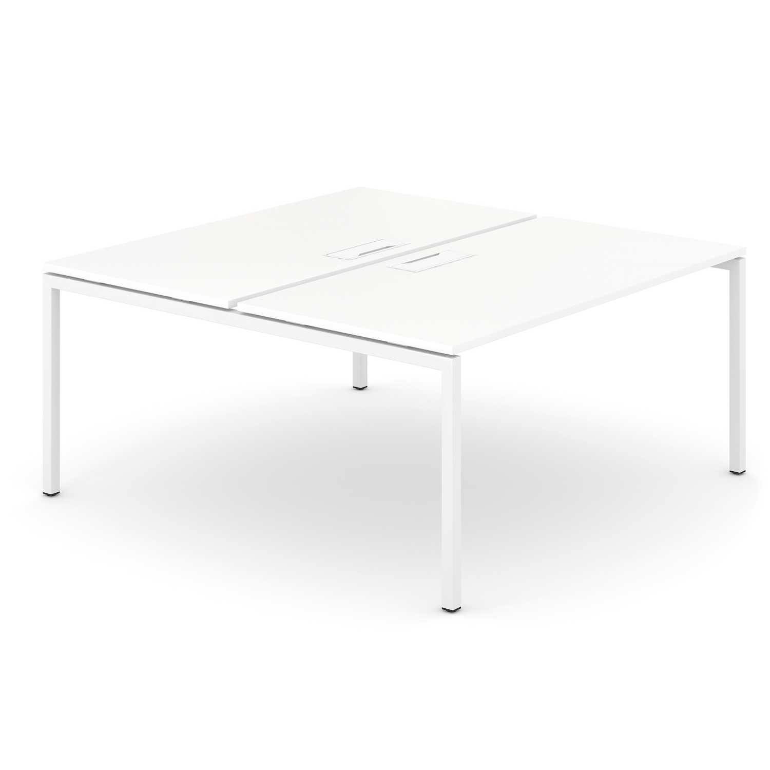 Bureau Bench pour 2 personnes blanc Caray