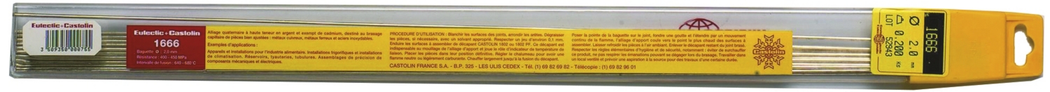 Métal d'apport flamme 1666