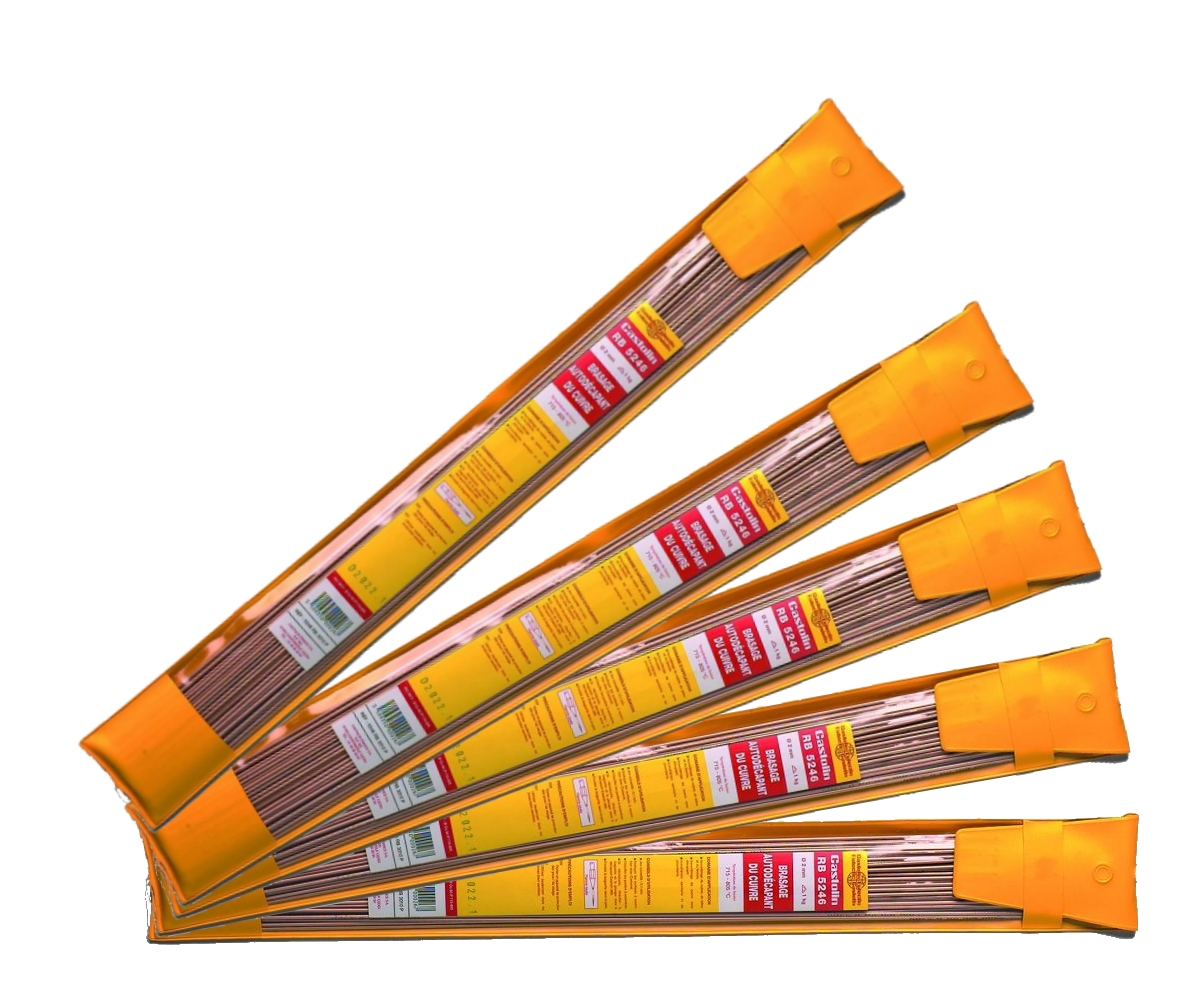 Lot de 5 étuis de brasure auto décapante du cuivre Castolin
