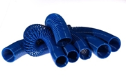 Tube spiralé bleu PU L 4m nu sans raccords série 98SP Castello