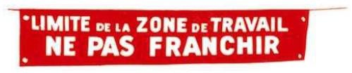  Banderole "Limite zone de travail" 