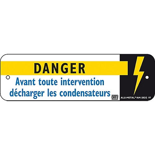 Affiche "danger condensateur " Catu