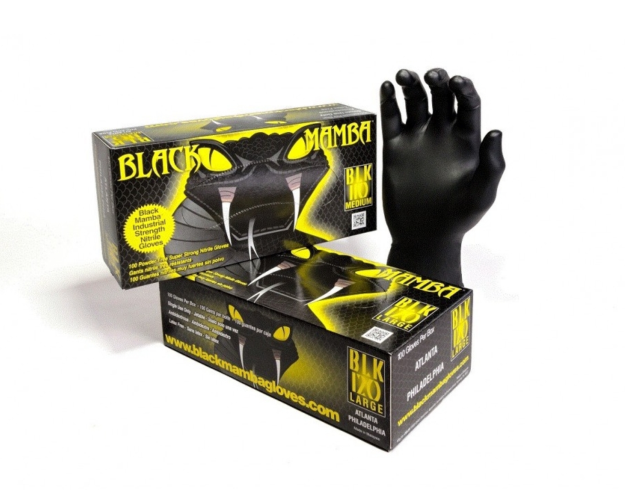 Gants jetables nitrile Blackmamba Black Mamba
