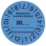  Rouleau contrôle d'étanchéité - 100 étiquettes 