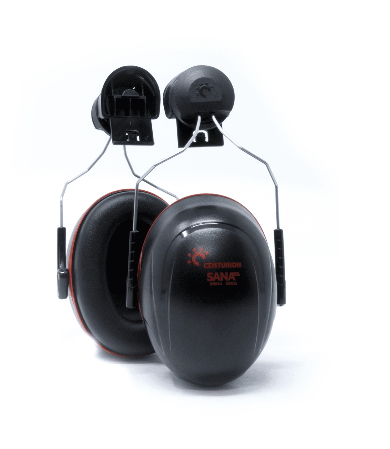 Coquilles antibruit Sana noir/rouge SNR 34 dB Centurion