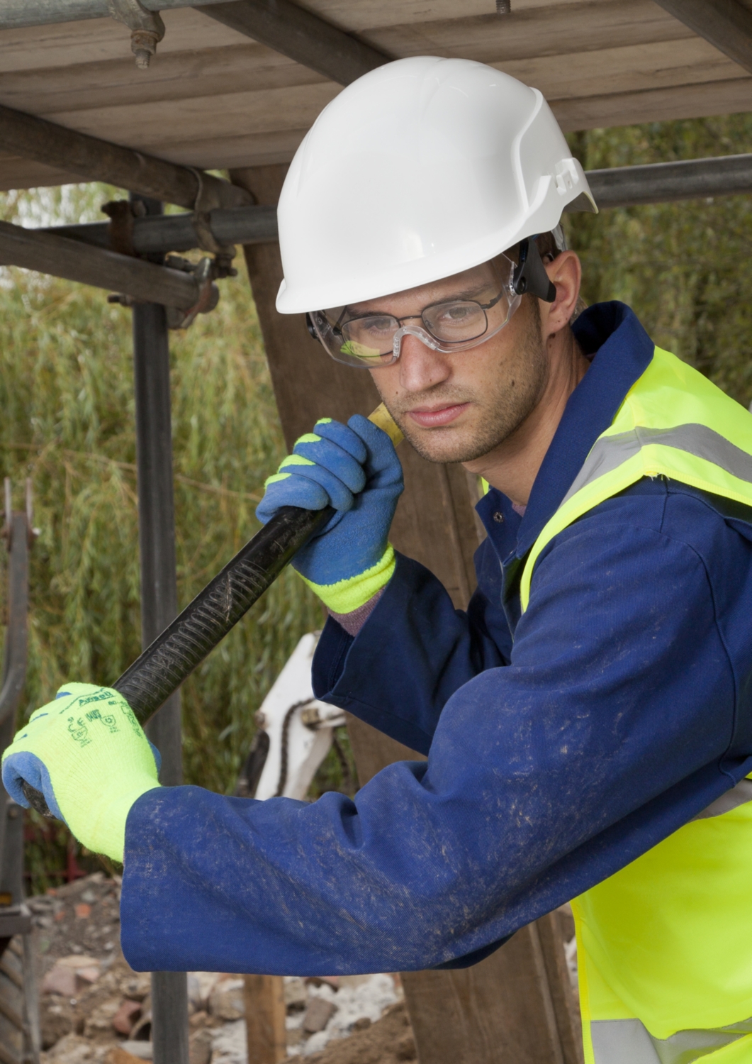 Casque de chantier blanc Spectrum Centurion